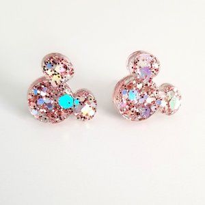 Light Pink Mickey Earrings